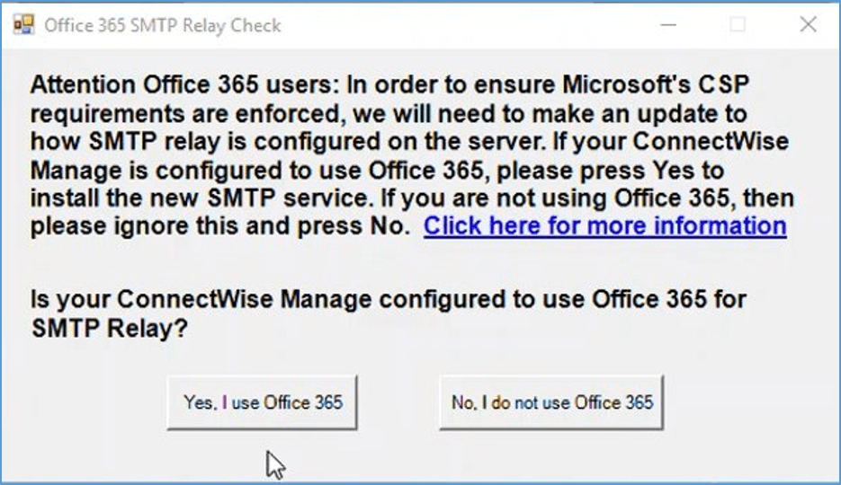ConnectWise Manage and Office 365, mandatory items - VISIONARY 360
